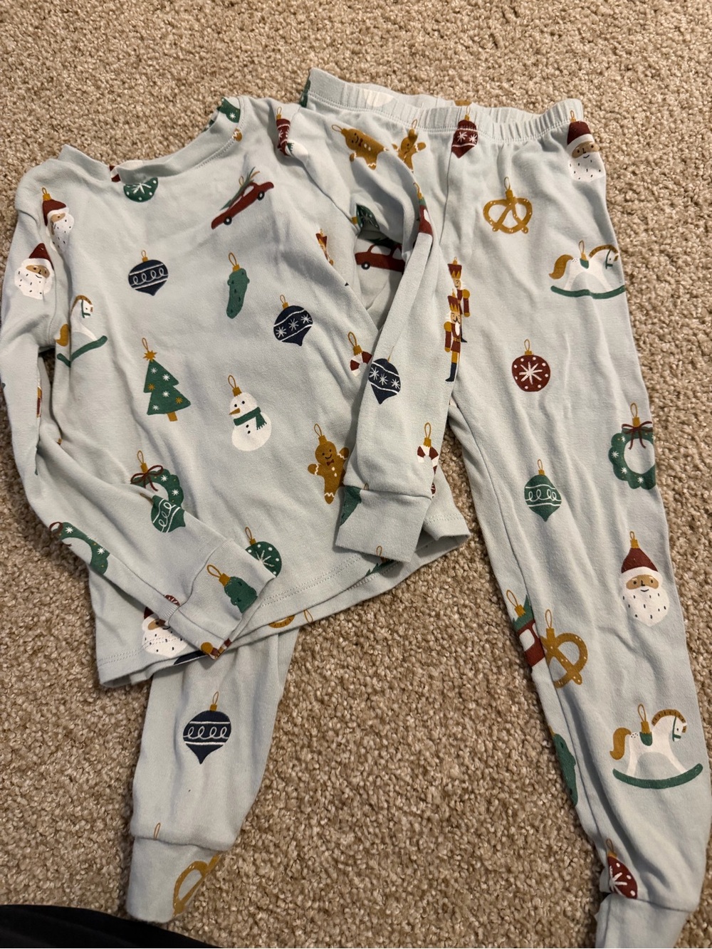 Little Co. Toddler Christmas Ornaments Pajamas 5T Like New